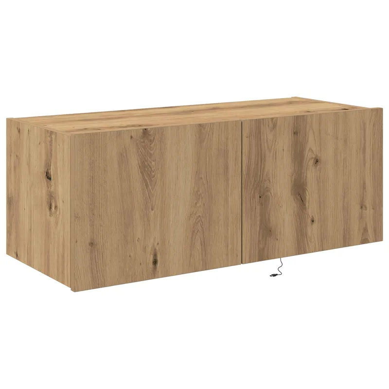 TV sieninė spintelė su LED Amatininkų ąžuolas 80 x 35 x 31 cm