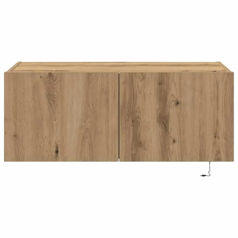 TV sieninė spintelė su LED Amatininkų ąžuolas 80 x 35 x 31 cm