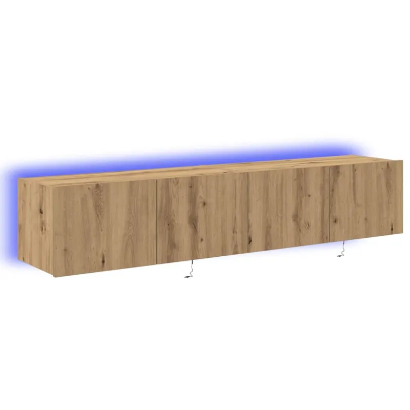 TV sieninė spintelė 2 pcs Amatininkų ąžuolas 80 x 35 x 31 cm