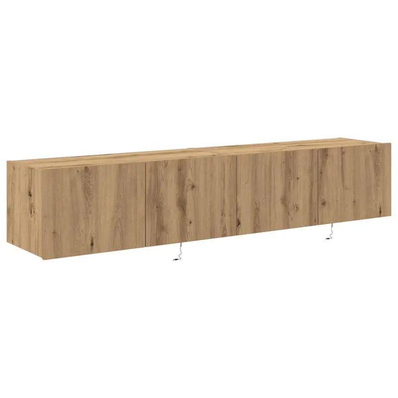 TV sieninė spintelė 2 pcs Amatininkų ąžuolas 80 x 35 x 31 cm