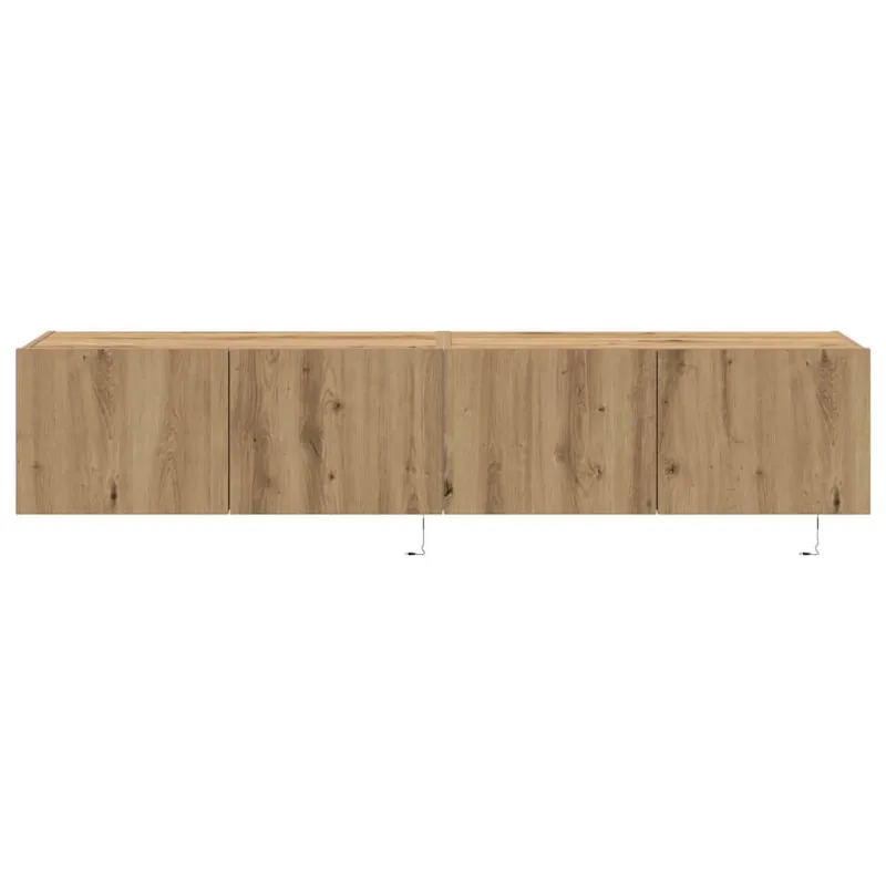 TV sieninė spintelė 2 pcs Amatininkų ąžuolas 80 x 35 x 31 cm