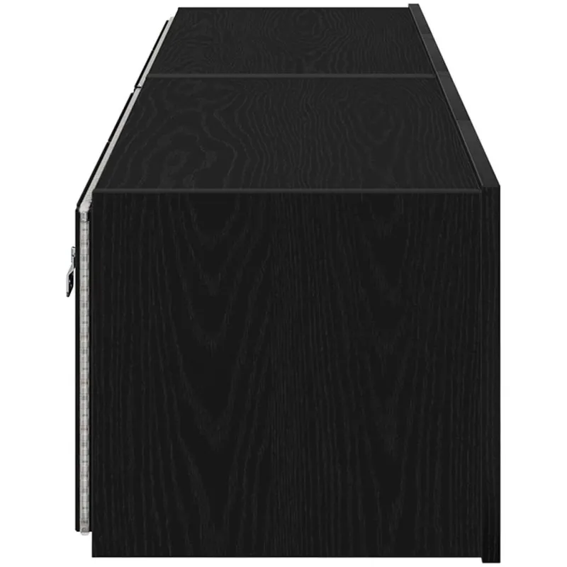 TV sieninė spintelė su LED 2 pcs Juodas ąžuolas 80 x 35 x 31 cm