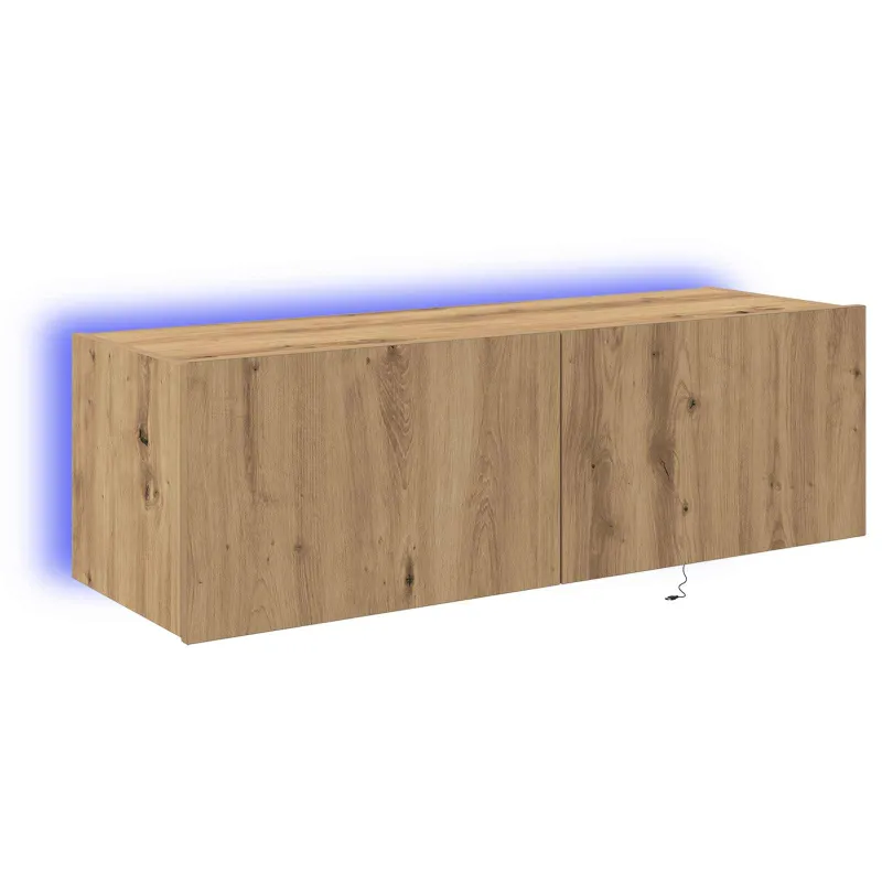 TV sieninė spintelė su LED Amatininkų ąžuolas 100 x 35 x 31 cm