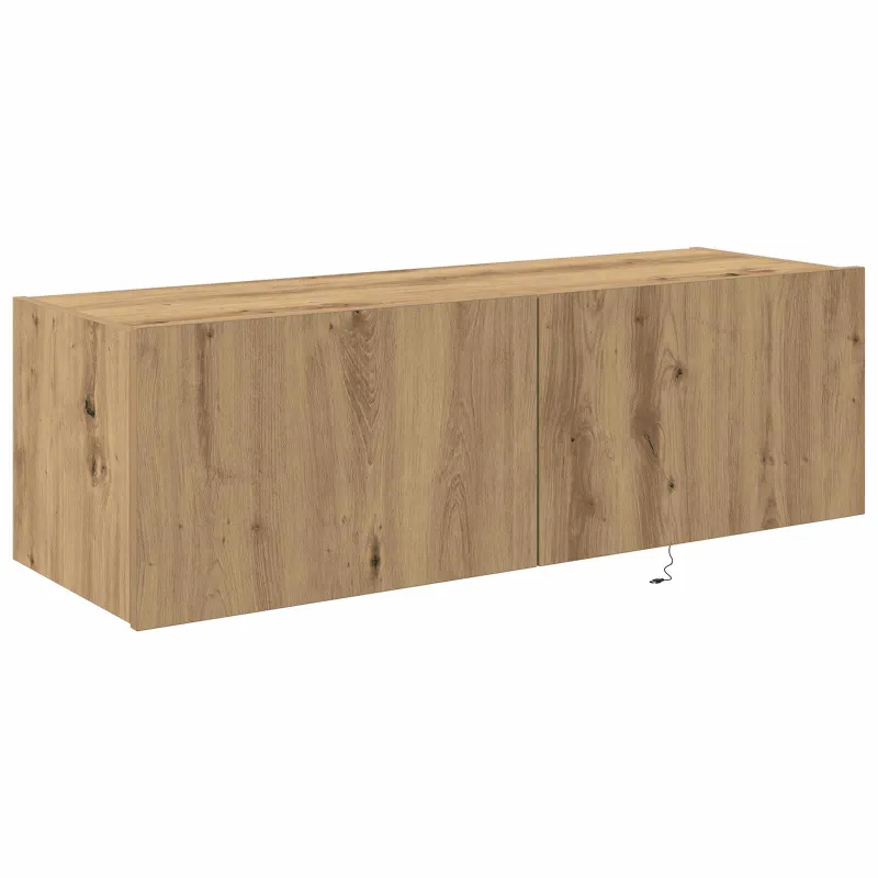 TV sieninė spintelė su LED Amatininkų ąžuolas 100 x 35 x 31 cm
