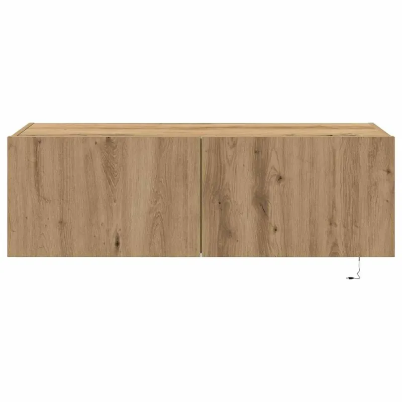 TV sieninė spintelė su LED Amatininkų ąžuolas 100 x 35 x 31 cm