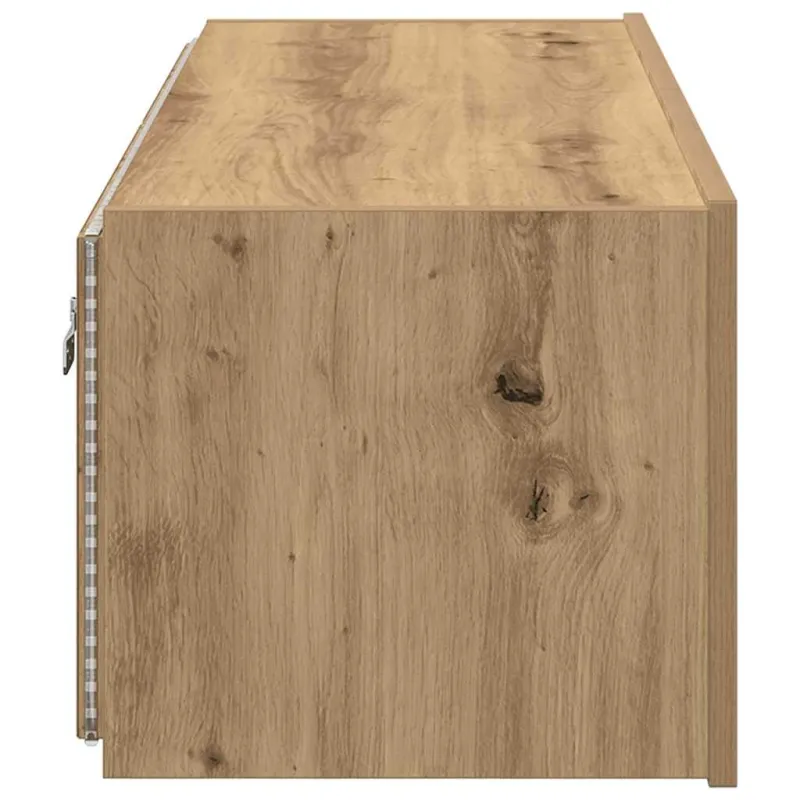 TV sieninė spintelė su LED Amatininkų ąžuolas 100 x 35 x 31 cm