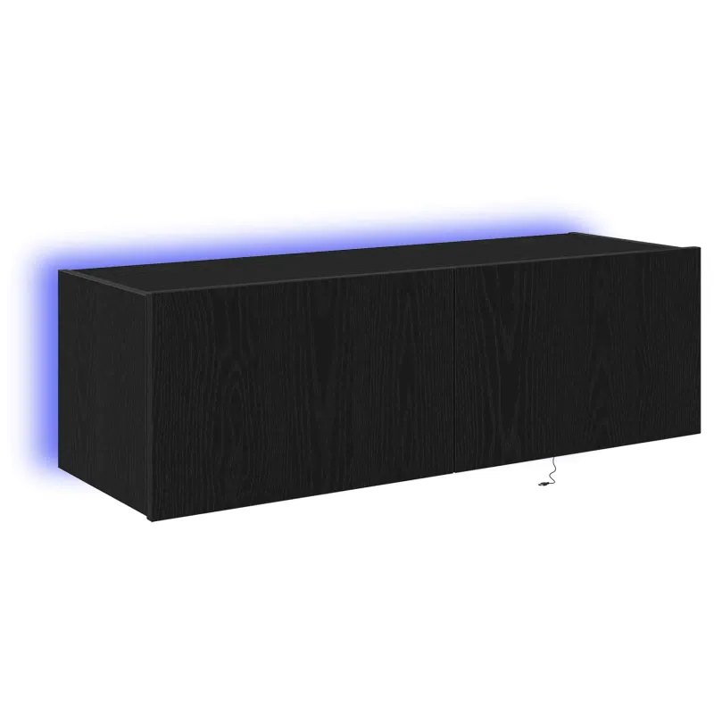 TV sieninė spintelė 2 pcs Juodas ąžuolas 100 x 35 x 31 cm