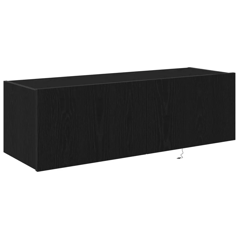 TV sieninė spintelė 2 pcs Juodas ąžuolas 100 x 35 x 31 cm