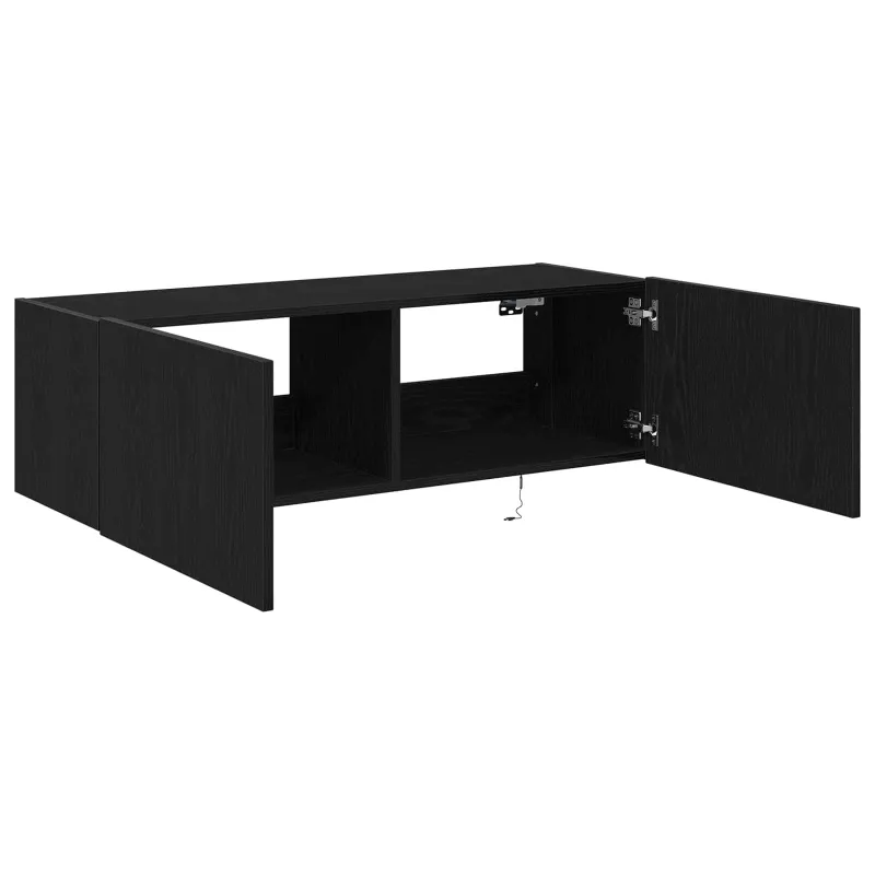 TV sieninė spintelė 2 pcs Juodas ąžuolas 100 x 35 x 31 cm
