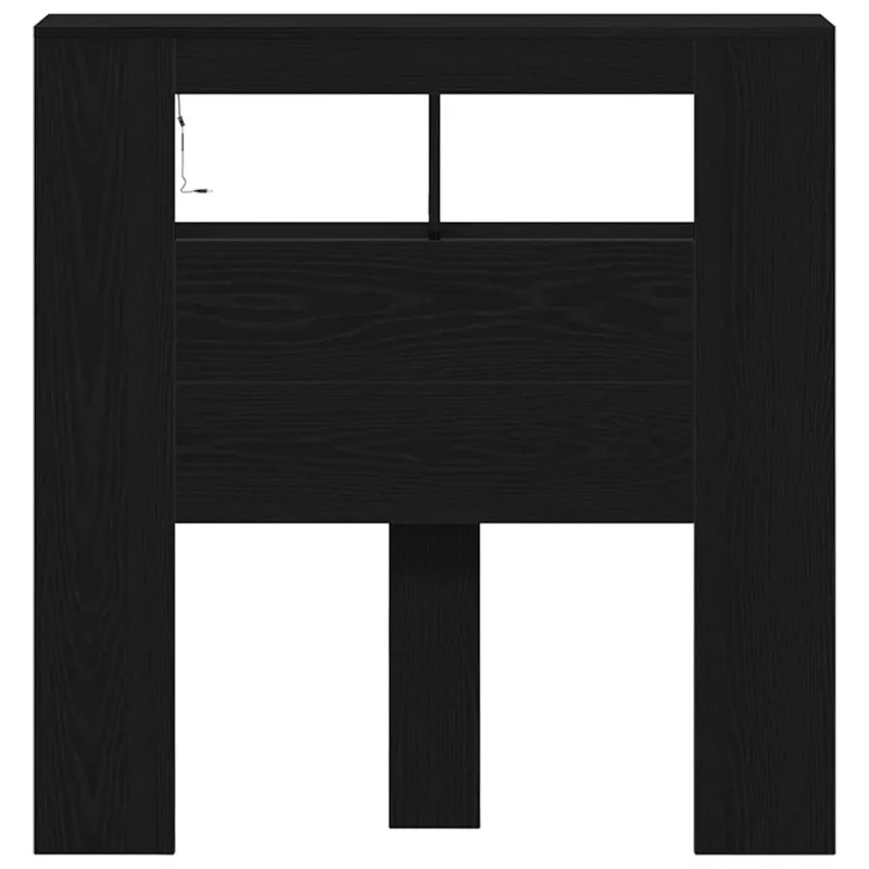 LED galvūgalis su lentyna Juodas ąžuolas 100 x 18,5 x 103,5 cm