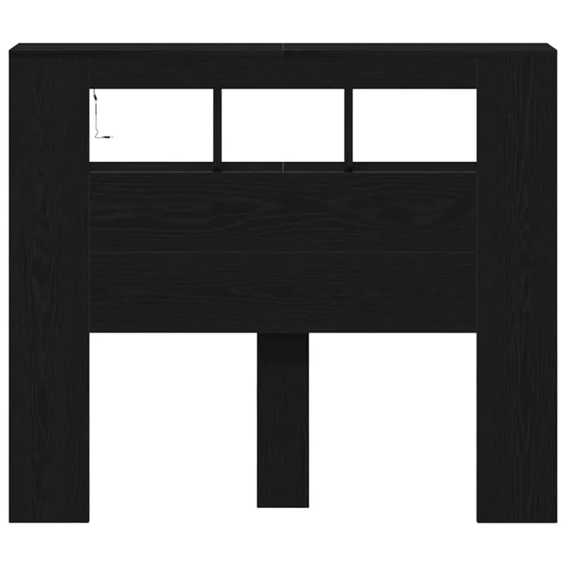LED galvūgalis su lentyna Juodas ąžuolas 120 x 18,5 x 103,5 cm
