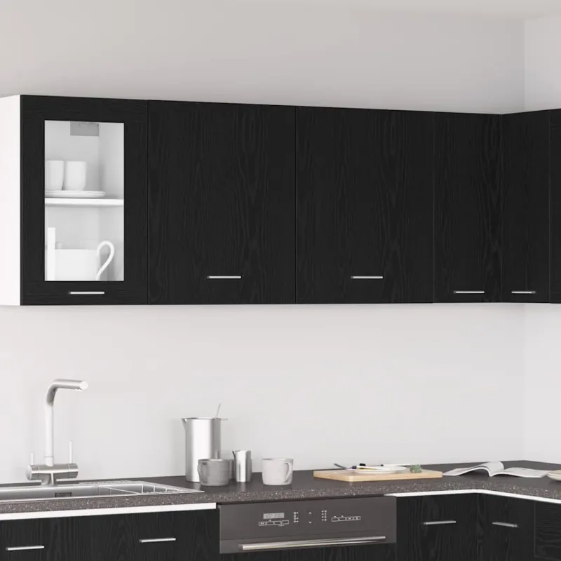 Pakabinama spintelė Lyon 2 pcs Juodas ąžuolas 50 x 31 x 60 cm