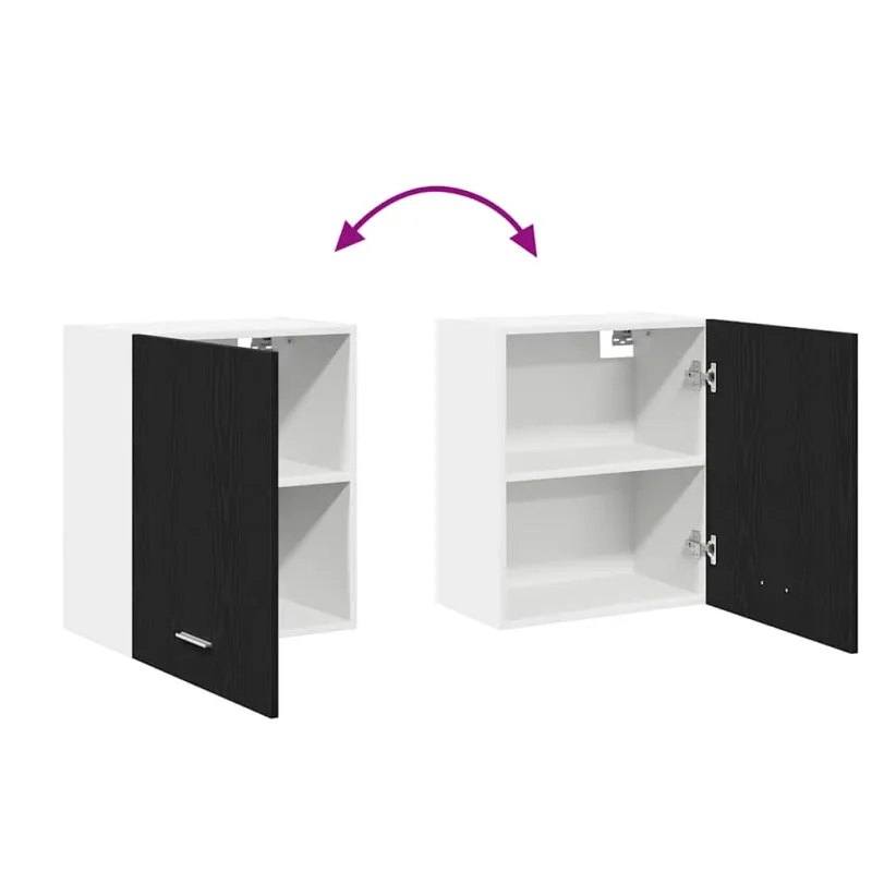 Pakabinama spintelė Lyon 2 pcs Juodas ąžuolas 50 x 31 x 60 cm