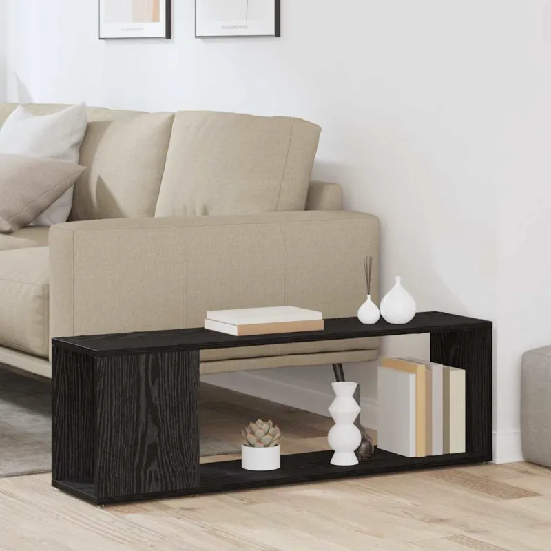 TV spintelių komplektas Juoda 100 x 24 x 63 cm Apdirbta mediena