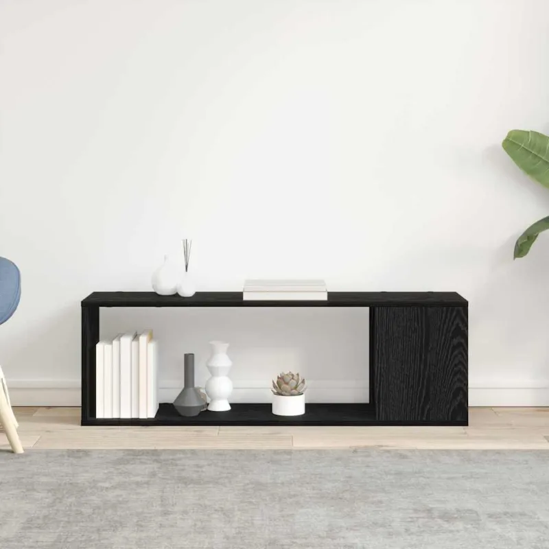 TV spintelių komplektas Juoda 100 x 24 x 63 cm Apdirbta mediena