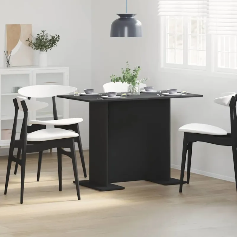 Valgomojo stalas Juoda 110 x 60 x 75 cm Apdirbta mediena