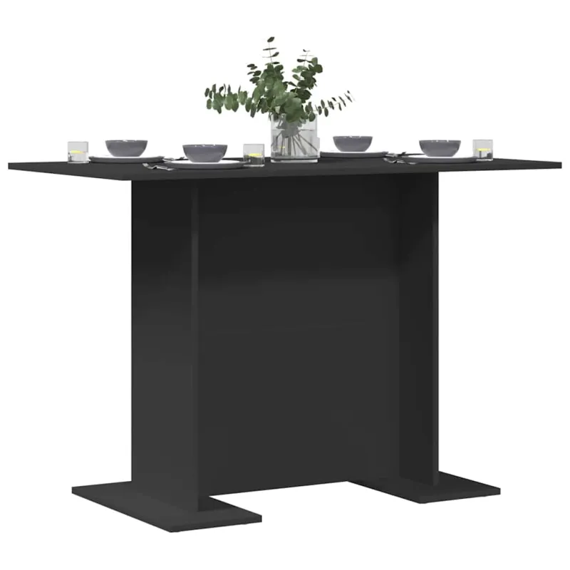 Valgomojo stalas Juoda 110 x 60 x 75 cm Apdirbta mediena