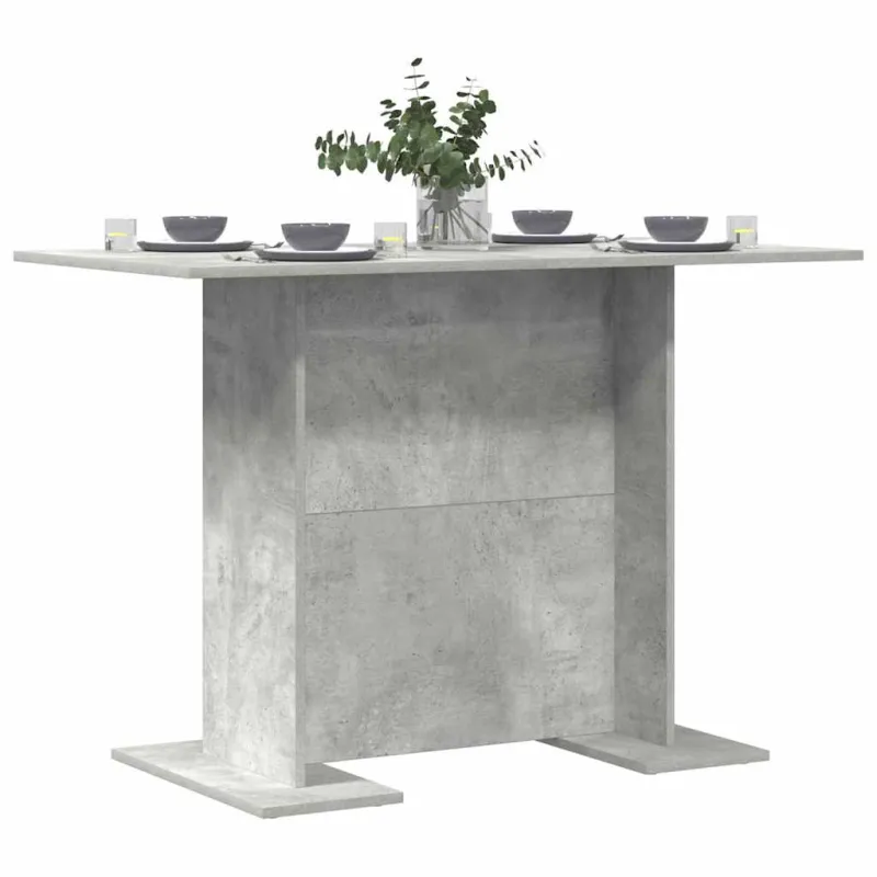Valgomojo stalas Betono pilka 110 x 60 x 75 cm Apdirbta mediena