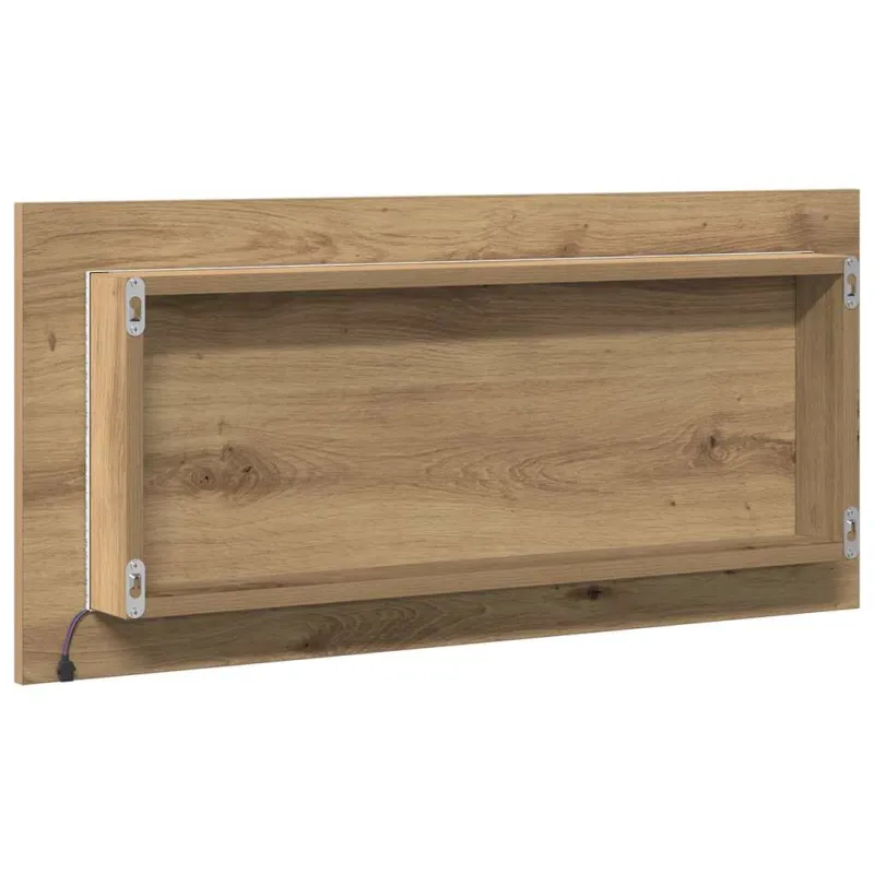 Veidrodis su LED juostelių žibintais artisano ąžuolo 80 x 37 cm