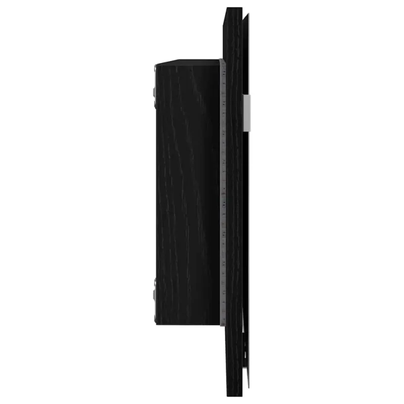 Veidrodis juoda ąžuolo 80 x 37 cm Stiklas ir inžinerinė mediena