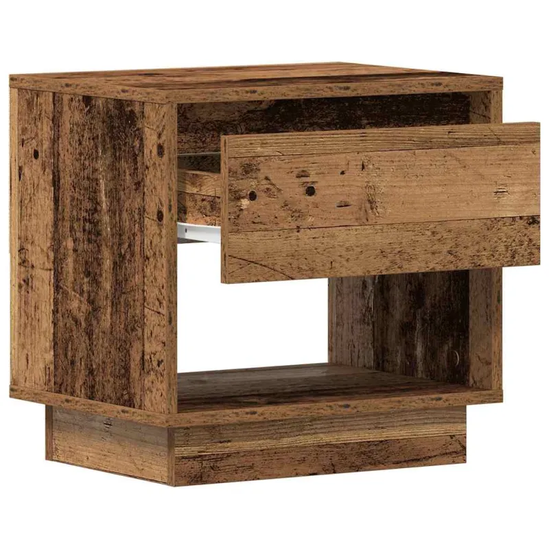 Naktinis staliukas su stalčių 2 pcs Senas medis 45 x 34 x 44 cm