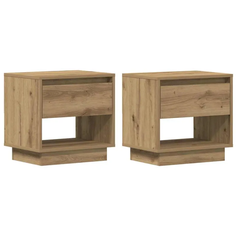 Naktinis staliukas 2 pcs Amatininkų ąžuolas 45 x 34 x 44 cm