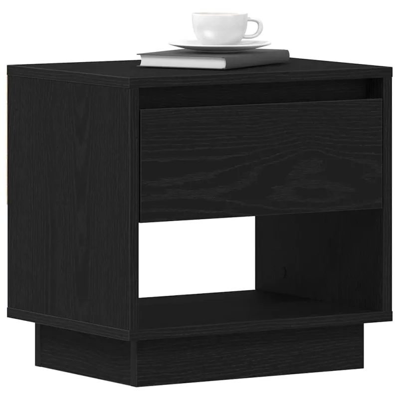 Naktinis staliukas 2 pcs Juodas ąžuolas 45 x 34 x 44 cm