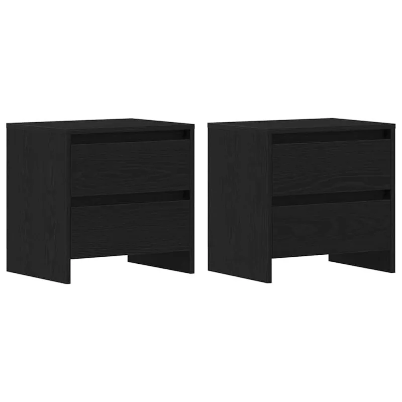 Šalia lovos spintelė 2 pcs Juodas ąžuolas 45 x 34 x 44,5 cm