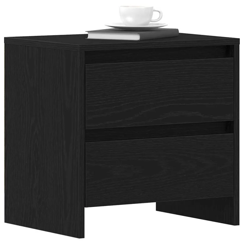 Šalia lovos spintelė 2 pcs Juodas ąžuolas 45 x 34 x 44,5 cm
