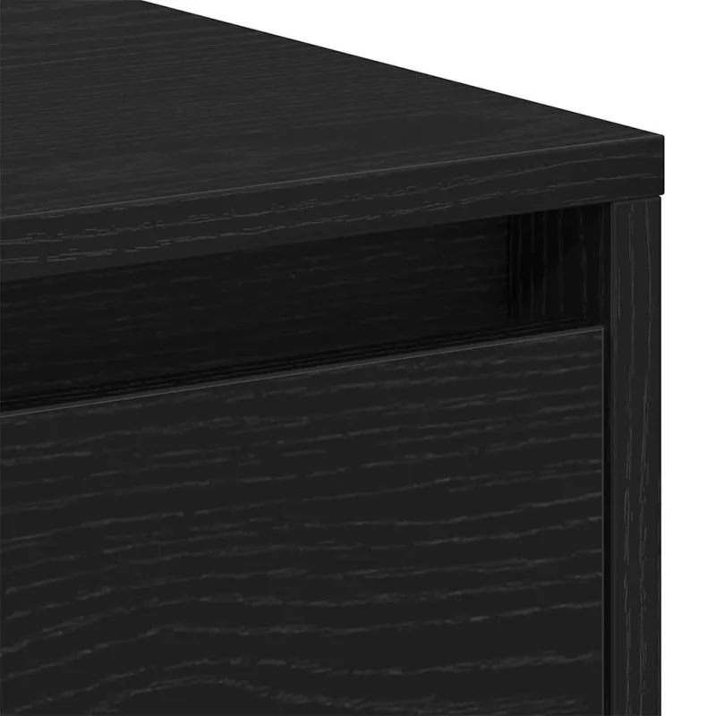 Šalia lovos spintelė 2 pcs Juodas ąžuolas 45 x 34 x 44,5 cm