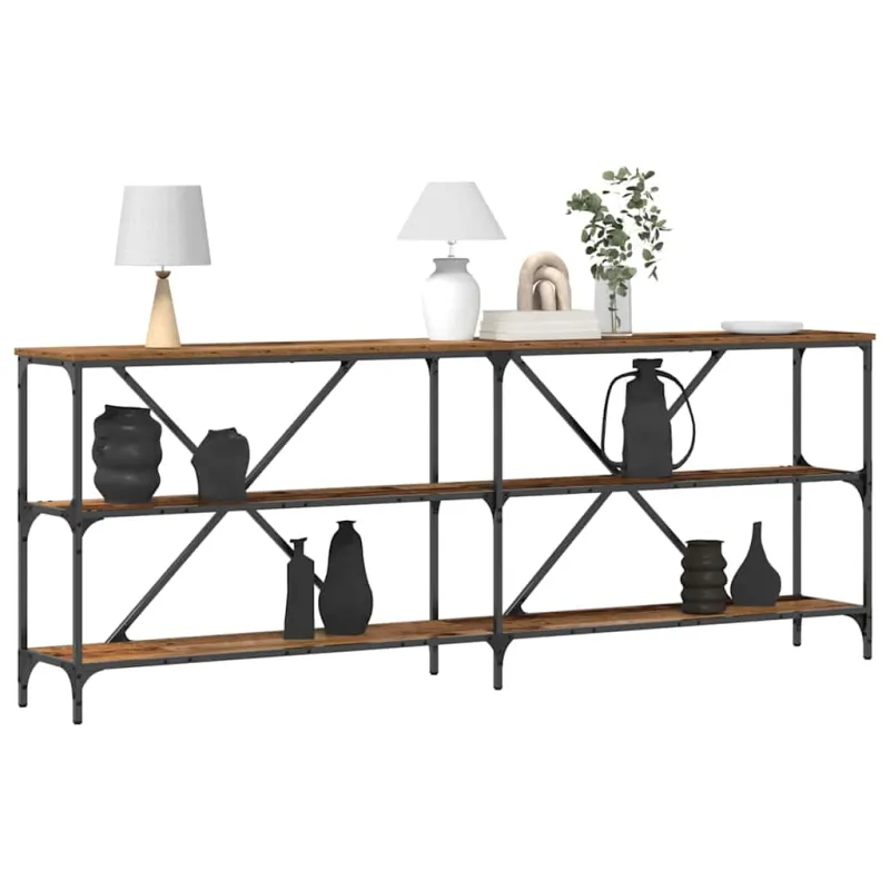Konsolinis stalas Senas medis 200 x 30 x 75 cm Apdirbta mediena