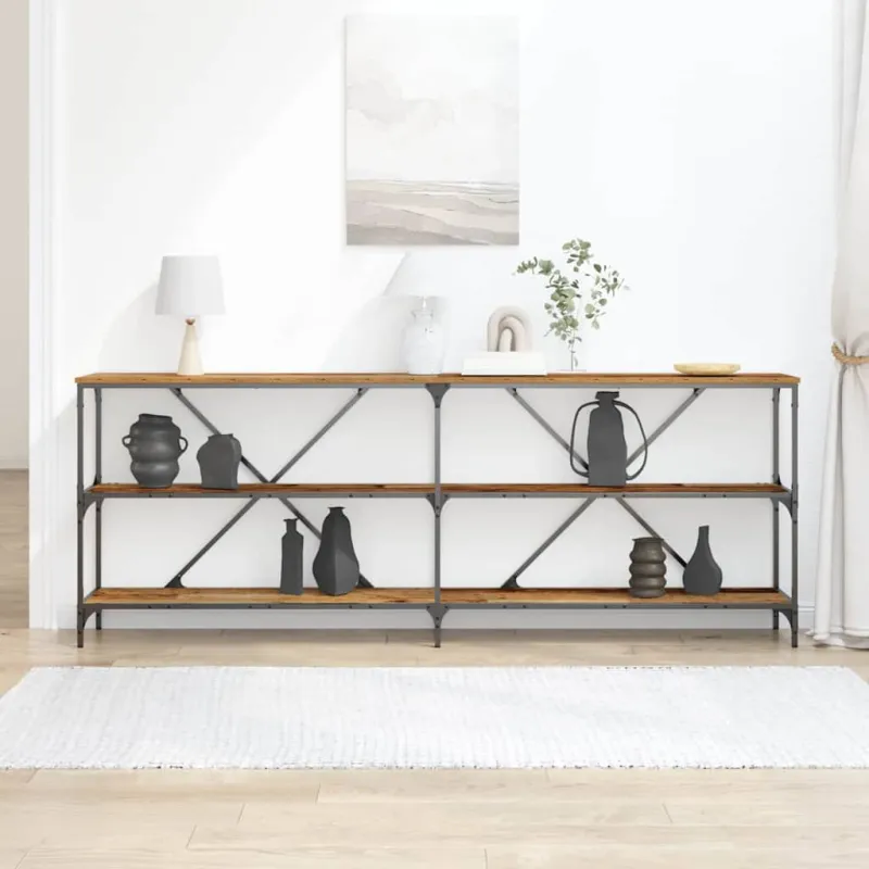 Konsolinis stalas Senas medis 200 x 30 x 75 cm Apdirbta mediena
