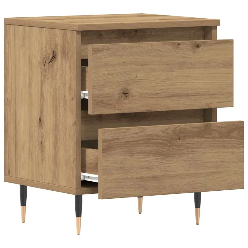 Šalia lovos spintelė 2 pcs Amatininkų ąžuolas 40 x 35 x 50 cm