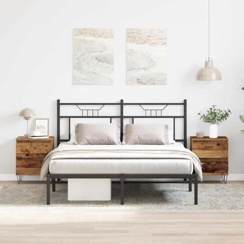 Šalia lovos spintelė 2 pcs Sena mediena 40 x 35 x 50 cm