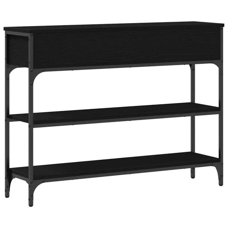 Konsolinis stalas su stalčių Juodas ąžuolas 100 x 25 x 75 cm