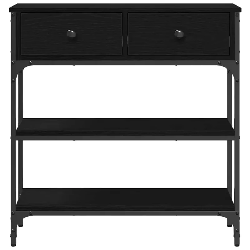 Konsolinis stalas su stalčių Juodas ąžuolas 72.5 x 25 x 75 cm