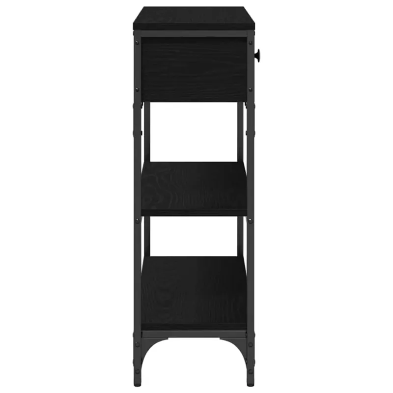 Konsolinis stalas su stalčių Juodas ąžuolas 72.5 x 25 x 75 cm
