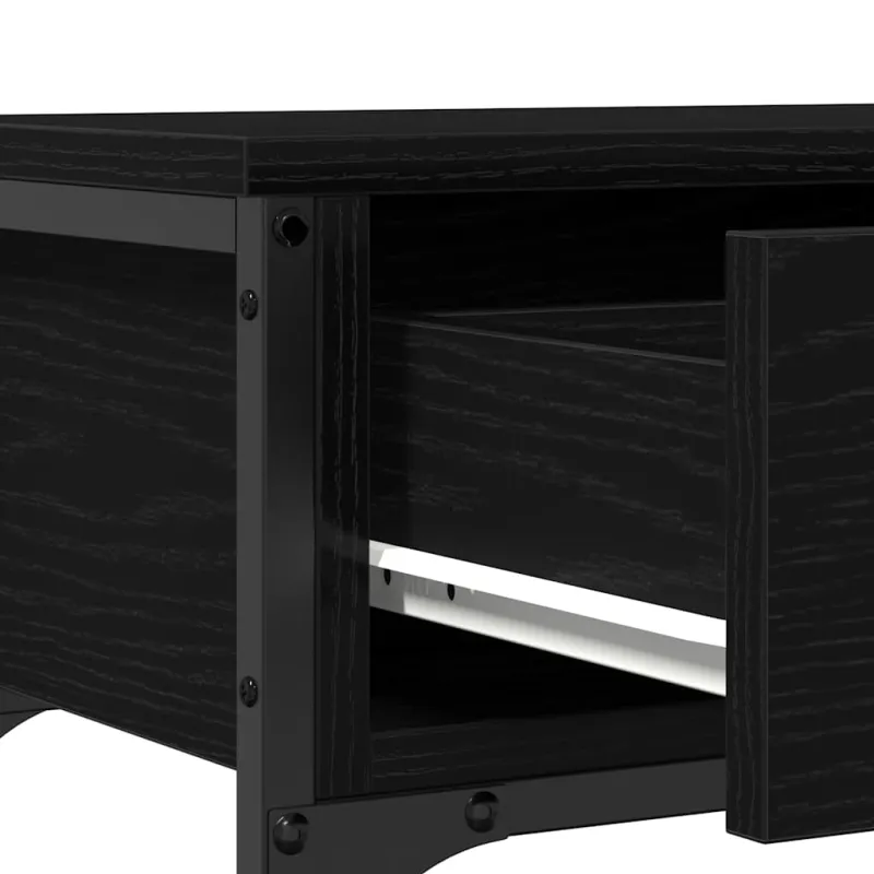 Konsolinis stalas su stalčių Juodas ąžuolas 72.5 x 25 x 75 cm