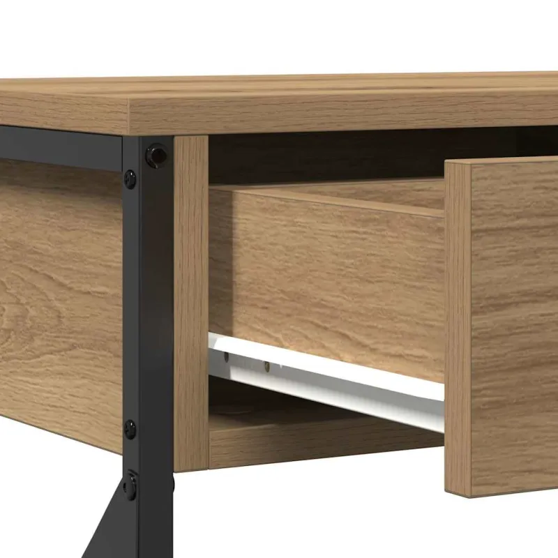 Konsolės stalas su stalčių artisano ąžuolo 75 x 28 x 75 cm