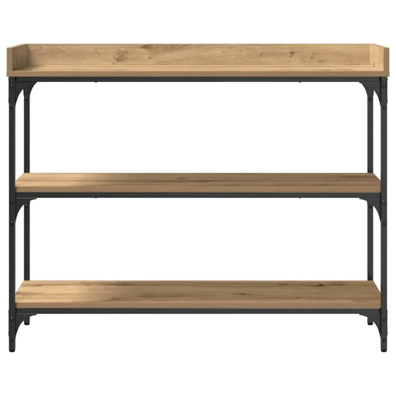 Konsolinis stalas su lentyna artisano ąžuolo 100 x 30 x 80 cm