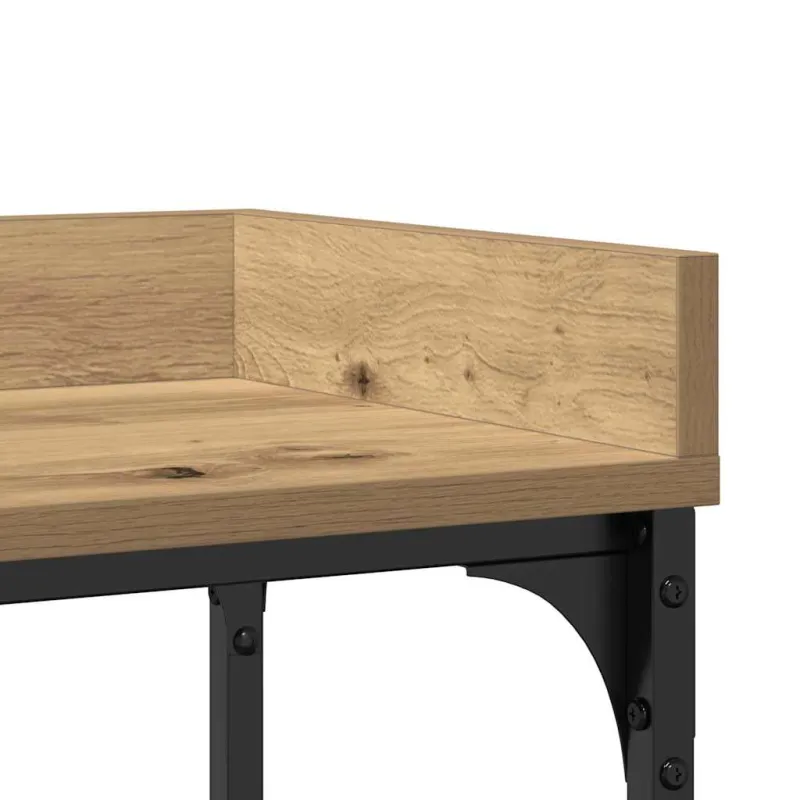 Konsolinis stalas su lentyna artisano ąžuolo 100 x 30 x 80 cm