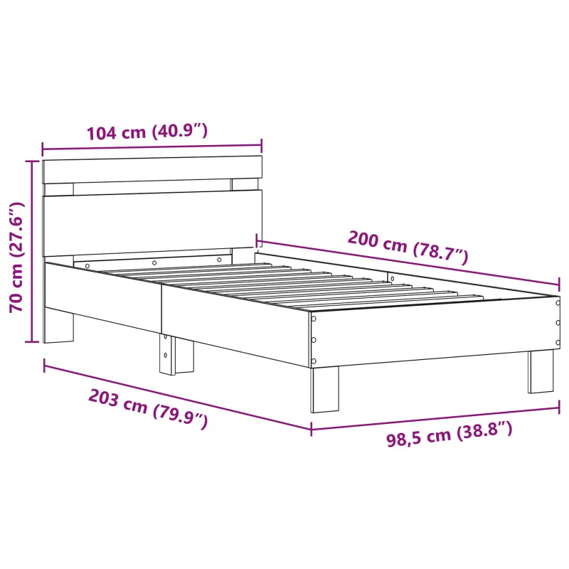 Lovos rėmas Amatininkų ąžuolas 100 x 200 cm Apdirbta mediena