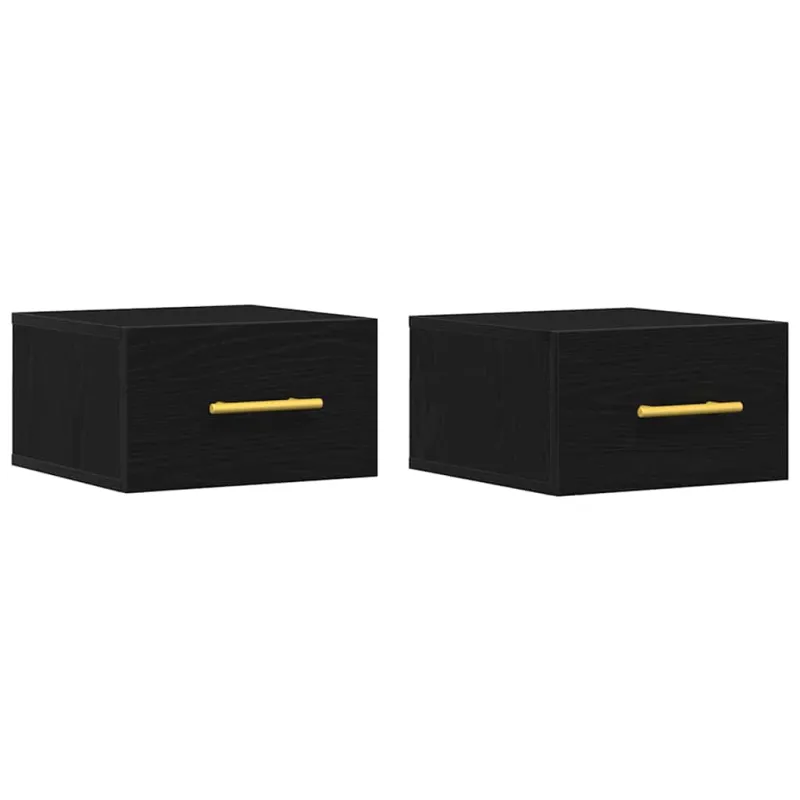 Šalia lovos spintelė 2 pcs Juodas ąžuolas 35 x 35 x 20 cm