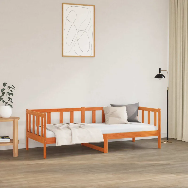 Lovos rėmas Vaško ruda 80 x 200 cm Kietos pušies mediena