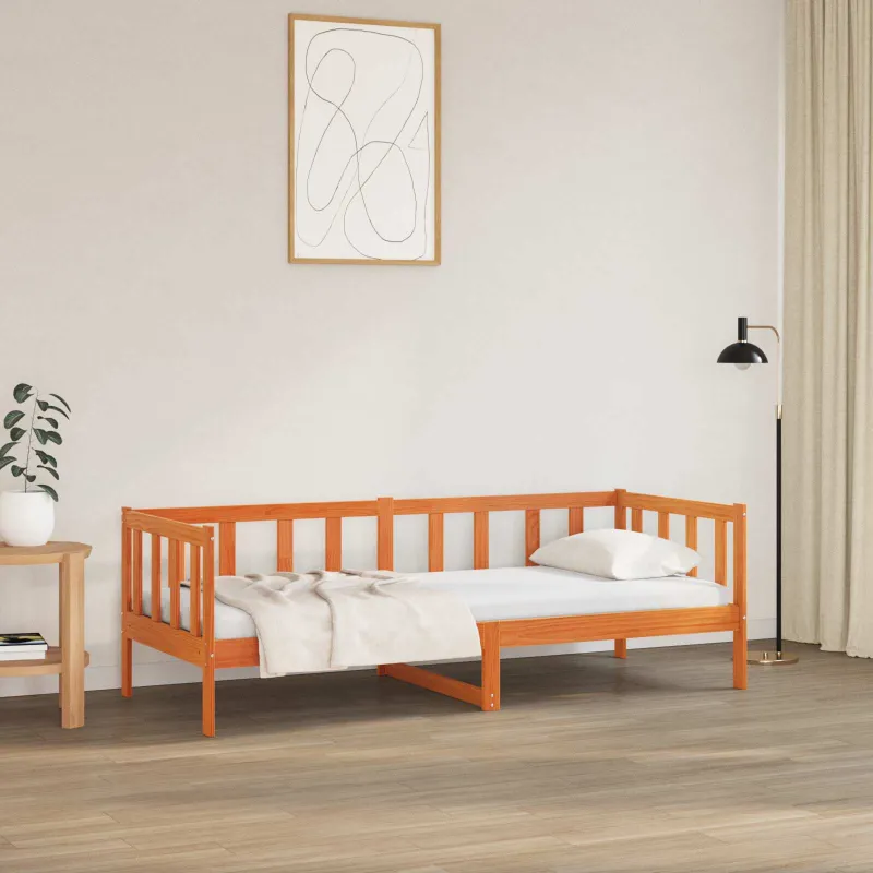 Lovos rėmas Vaško ruda 90 x 190 cm Kietos pušies mediena