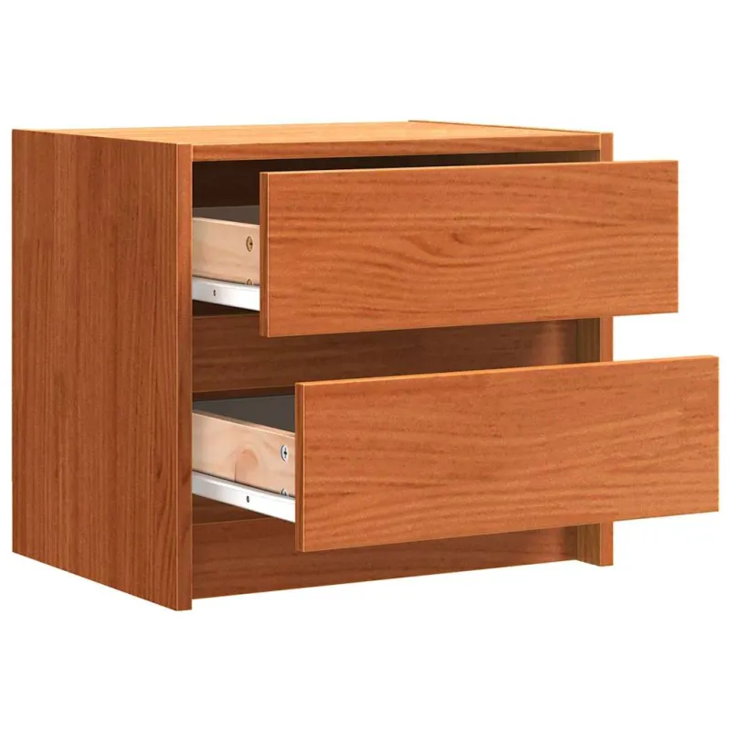 Naktiniai staliukai 2 pcs Vaško ruda 40 x 30.5 x 35.5 cm