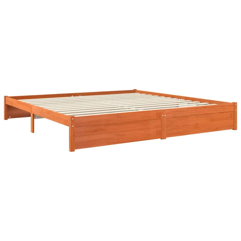 Lovos rėmas Vaško ruda 200 x 200 cm Kietas pušies medis
