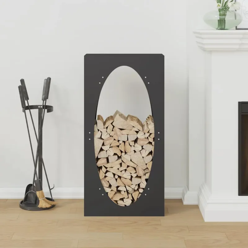 Stovas malkoms, juodos, 50x23x100 cm, šaltai valcuotas plienas