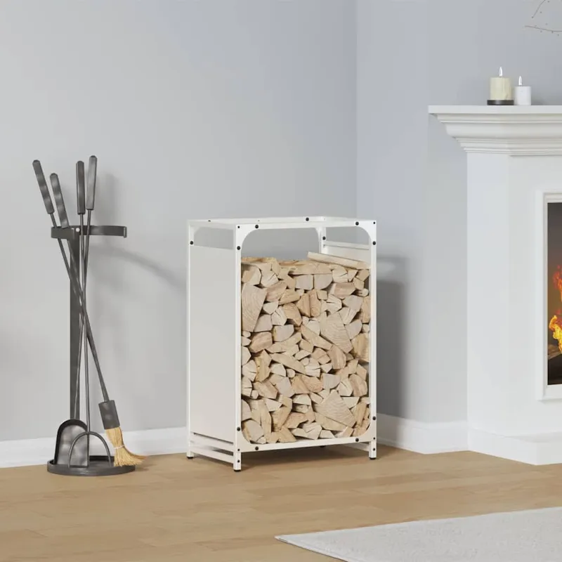 Stovas malkoms, balta, 44x28x65 cm, šaltai valcuotas plienas