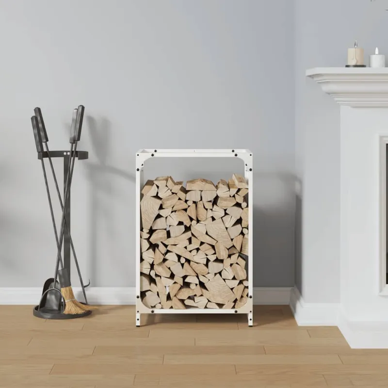 Stovas malkoms, balta, 44x28x65 cm, šaltai valcuotas plienas